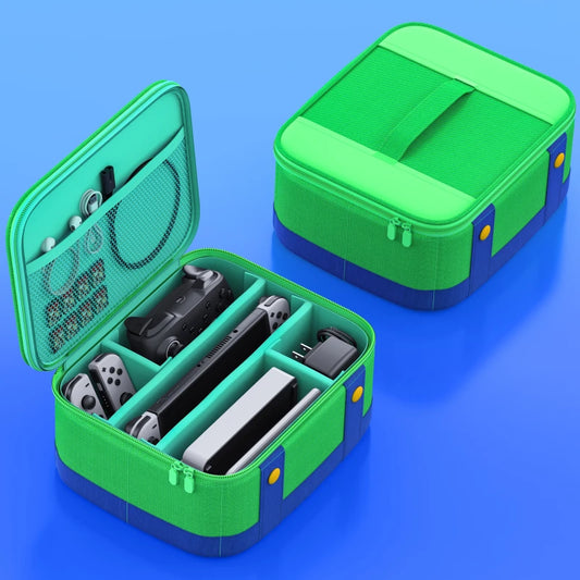 Large Storage Case for Nintendo Switch OLED — Portable Carrying Bag for Console, Pro Controller & Switch/Switch Lite Accessories