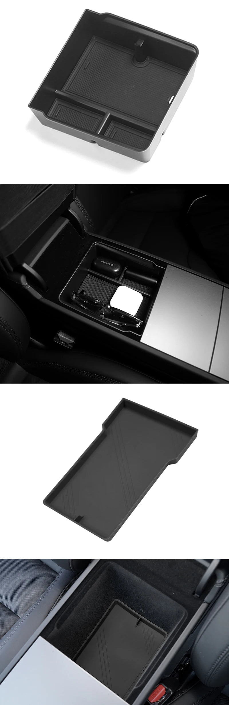 Tesla Model 3 Highland 2024 Center Console Storage Box – Armrest Organizer Accessory for Model 3 Stowing & Tidying