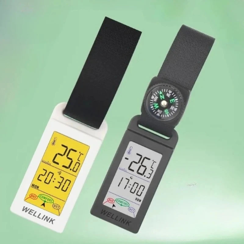 Mini LCD Thermometer & Hygrometer - Portable Temperature & Humidity Meter for Camping, Hiking, Vehicle & Indoor Use