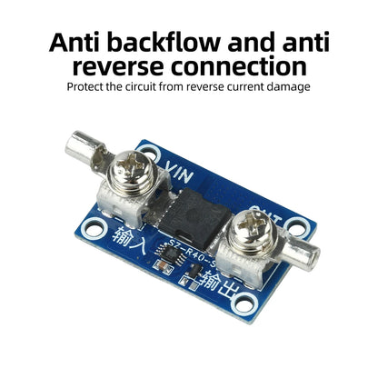 Ideal Diode Module 40A 65A 100A - No-Ground Anti-Reverse Current & Backfeed Protection for Solar and Battery Power Systems
