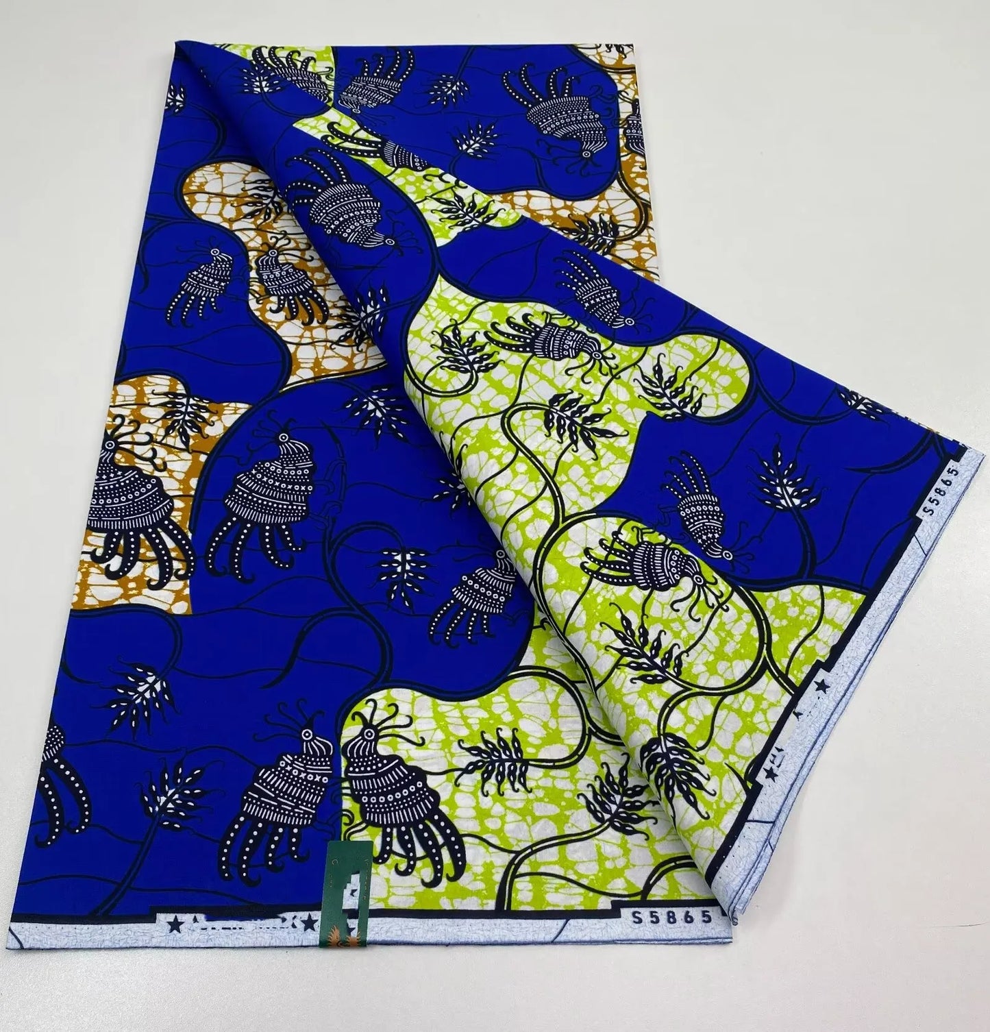 African Ankara Wax Print Fabric - 100% Cotton Soft Nigerian Real Wax Material for Women’s Party Dresses