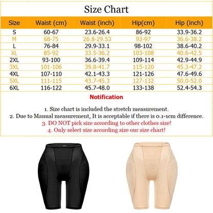 Women’s Buttock Enhancing Shapewear – Push-Up Padding Panties with Waist Trainer & Hip/Thigh Contouring Shorts