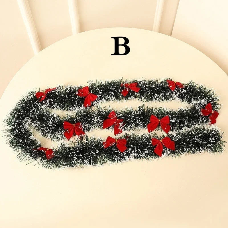 2M Christmas Ribbon Garland – Festive Tree, Party & Wedding Decoration
