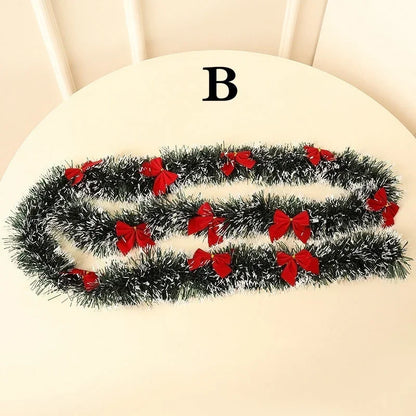 2M Christmas Ribbon Garland – Festive Tree, Party & Wedding Decoration