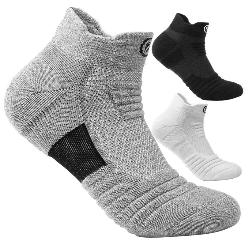 1/3 Pairs Men’s Compression Socks – Breathable Sports, Basketball, Cycling, and Running High Elastic Towel Tube Socks