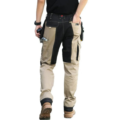 2026 Men’s Multi-Pocket Cargo Work Pants – Durable Wear-Resistant Outdoor Tactical Trousers with Utility Leg Pockets for Work and Hiking