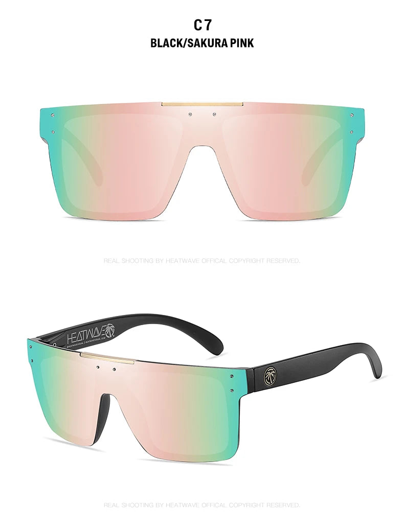 NEW Luxury Brand Mirrored Polarized Sunglasses — Men’s Sport Goggles with UV400 Protection & Case