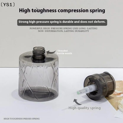 Refillable Lockable Pump Dispenser Bottle - Empty Press Container for Nail Cleaner, Makeup Remover & Personal Care