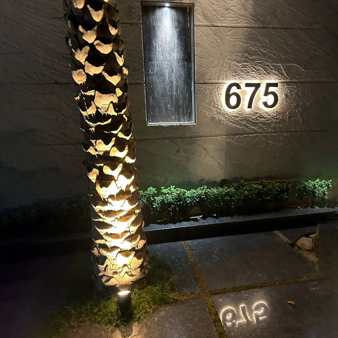 Illuminated Backlit LED House Numbers - Stainless Steel Floating Outdoor Address Sign with Durable Waterproof Finish