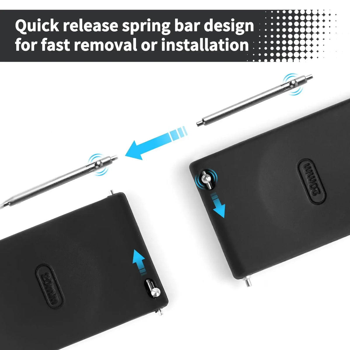 20mm/22mm Silicone Watch Strap - Magnetic Buckle Sport Band for Samsung Galaxy Watch, Huawei Watch GT 2/3 and Gear S3