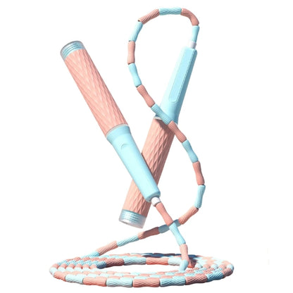 Beaded Adjustable Jump Rope – Segmented Fitness Skipping Rope for Men, Women & Kids