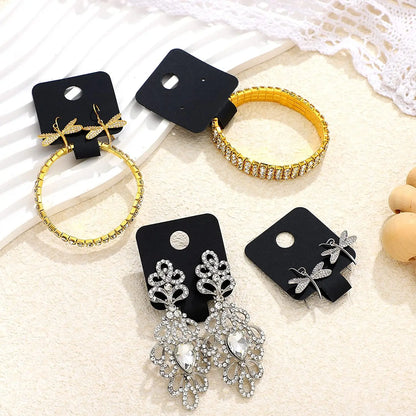 50PCS Self-Adhesive Kraft Paper Cards — 4x10cm Bracelet & Necklace Jewelry Holders for Small Business Retail Display Packaging