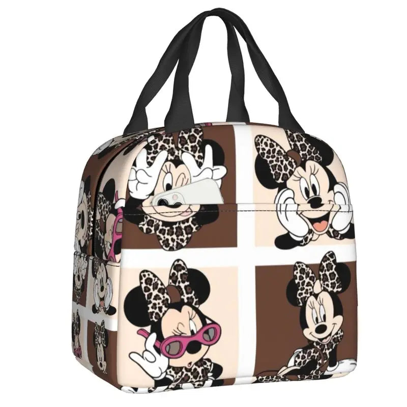Custom Mickey Mouse Insulated Lunch Bag – Cartoon Thermal Cooler Lunch Box for Kids, Men & Women School Tote