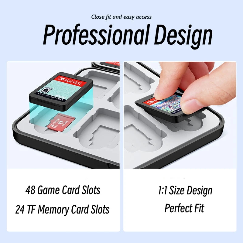 Cool Game Card Case for NS Switch Lite - 48-in-1 Slots Storage Box, Protective for Switch OLED, Game Cartridge Accessories