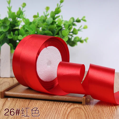 Silk Satin Ribbon Roll - 22M Craft Ribbon for DIY Bows Gift Wrapping Wedding Party Decorations in 6mm to 50mm Sizes