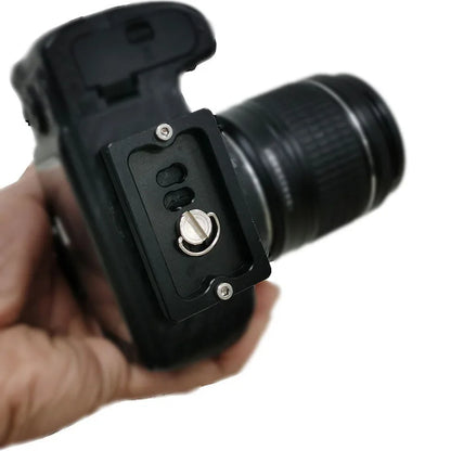 Metal Quick Release Plate – 1/4”-20 Camera Screw Mount Adapter for DSLR Tripod & Ball Head Standard Camera Mounting Plate