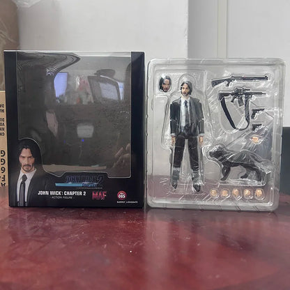 John Wick Mafex 085 Action Figure – Joint Movable Model Toy, Collectible Doll, Bookshelf Ornament & Christmas Present