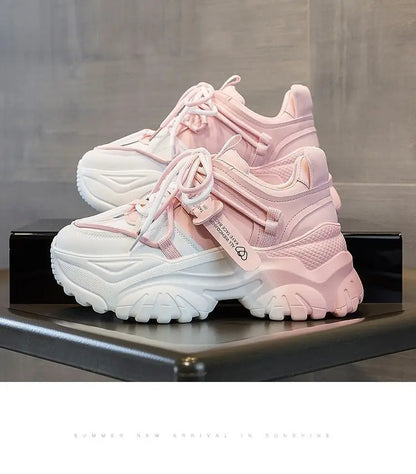 Women's Platform Sneakers - 2024 Spring Fashion Thick Sole Casual Shoes & Tennis Trainers