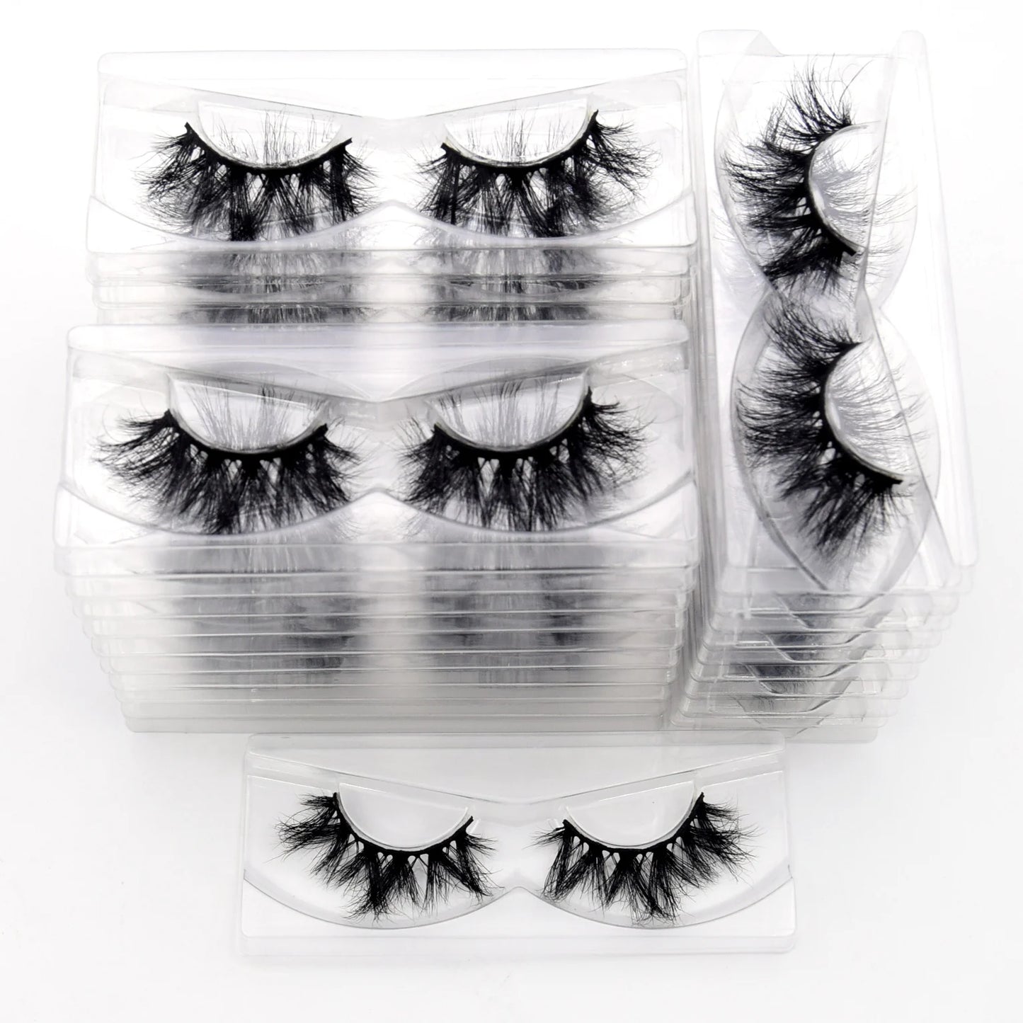 Visofree 3D Mink Eyelashes – 30/40/100 Pairs Handmade Full Strip Lashes with Tray, Cruelty-Free False Lashes for Makeup