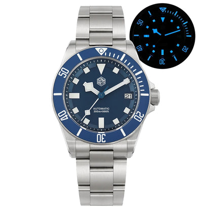 San Martin SN0121T Titanium Diving Watch – NH35 Automatic Movement, Grade 2 Titanium, 120-Click Bezel, 300M Waterproof Wristwatch