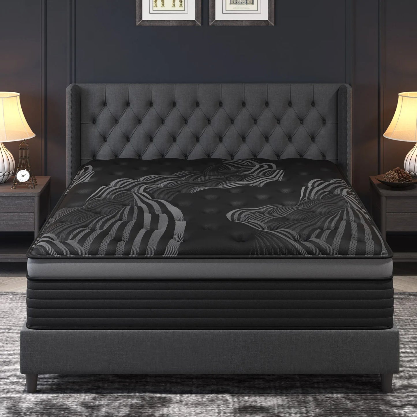 Gel Memory Foam Hybrid Mattress - Pocket Spring, Medium Firm & Motion Isolating Bed-in-a-Box