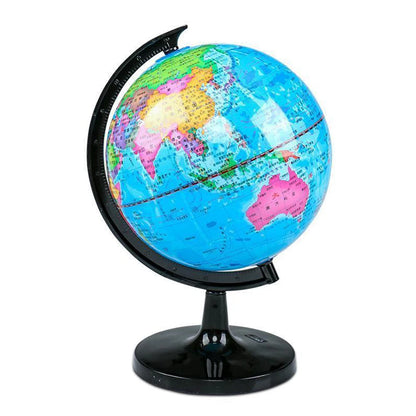 360-Degree Rotating Globe – Educational World Map for Students, Geography Teaching Aid & Kids Learning (30x21.5cm)
