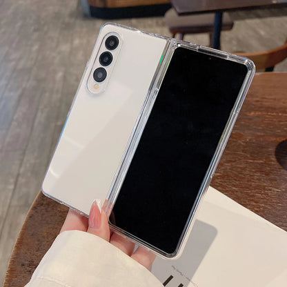 Transparent Acrylic Shockproof Phone Case for Samsung Galaxy Z Fold 6/5/4/3 – Hard Protective Back Cover