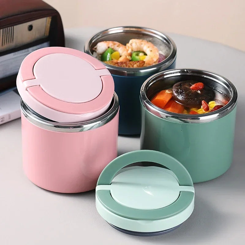 Food Thermal Jar - 630/1000ml Insulated Soup Cup, Stainless Steel Lunch Box Thermos to Keep Food Hot for School Children