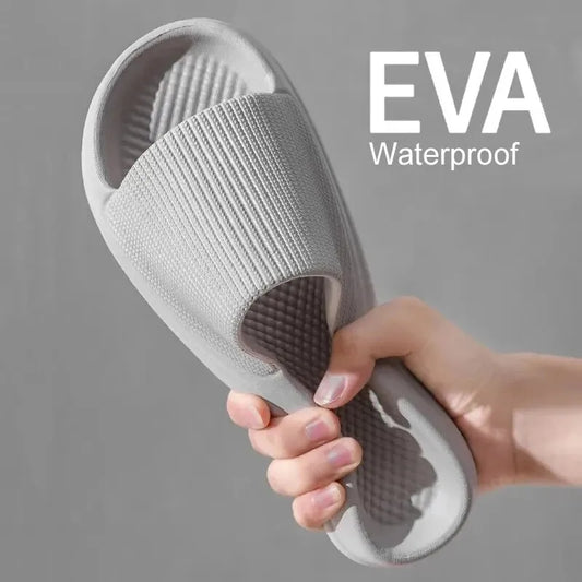 Unisex Soft Sole Massage Shower Slippers – Waterproof Non-Slip Bathroom & Home Comfort Slides for Couples