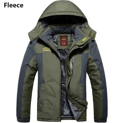 Men’s Winter Parka Jacket - Thick Warm Waterproof Hooded Fleece Coat, Plus Size up to 9XL