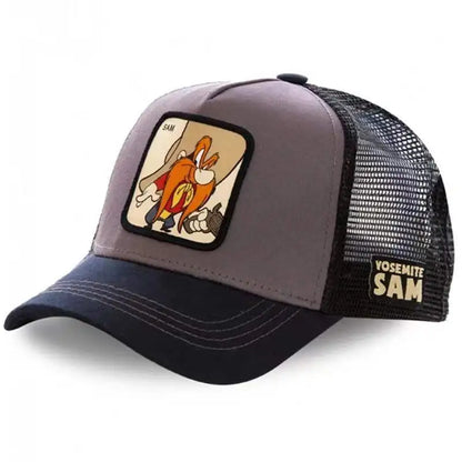 Anime Bunny TAZ DUCK Snapback Cap – Cotton Baseball Hat for Men & Women, Hip Hop Dad Mesh Trucker Cap