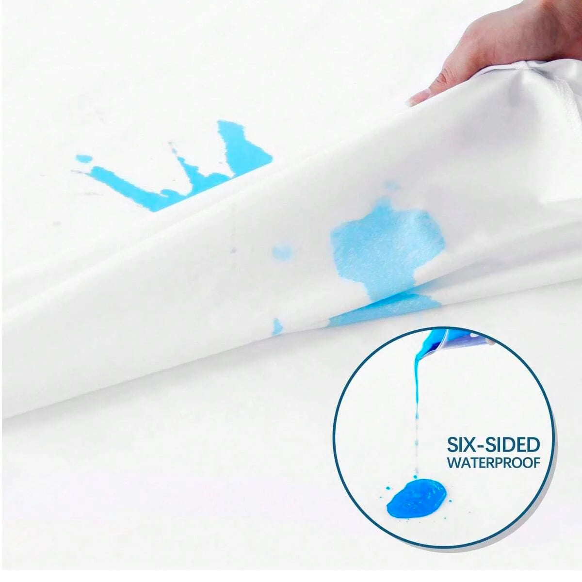 Waterproof Mattress Protector with Zipper - Soft, Breathable & Noiseless Cover for Single, Double, Queen, or King Size Bed