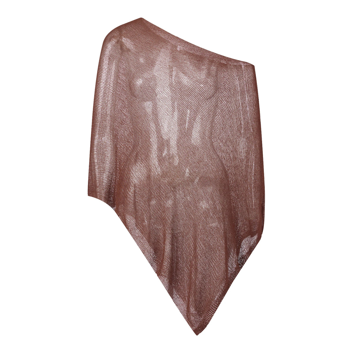 Women's Knit Bikini Cover-Up - Sheer Off-Shoulder Loose Pullover with Irregular Triangle Hem