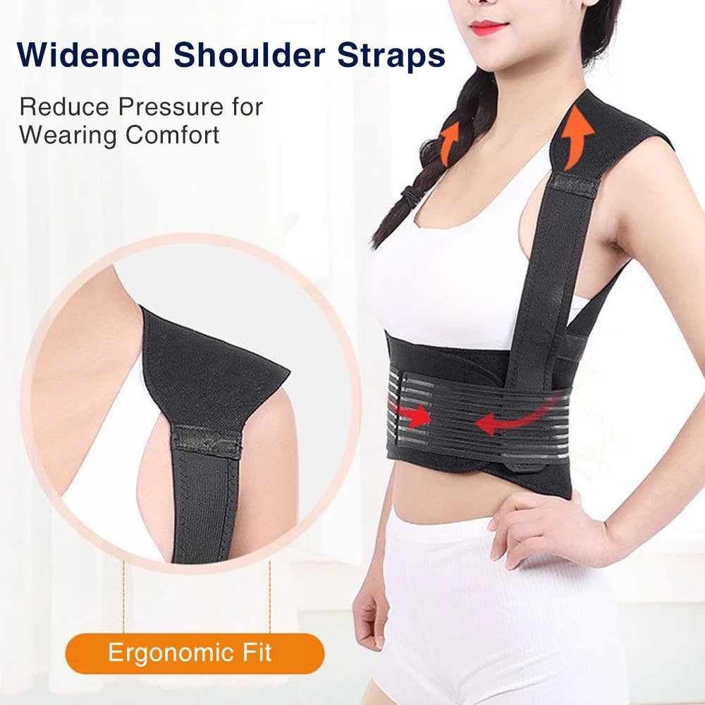 Tourmaline Magnetic Heated Vest — Self-Heating Thermal Waist Brace & Lumbar Support Corset for Posture Correction and Pain Relief