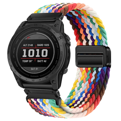 Elastic Nylon Quick Fit Strap for Garmin — 22mm & 26mm Enduro 2 Wristband for Fenix 5/5X Plus/6/6X Pro/7/7X Pro, Tactix 7 Pro