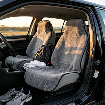 Universal Waterproof Car Seat Cover - Anti-Slip Sweat Towel Protector for Gym, Beach & Outdoor Use