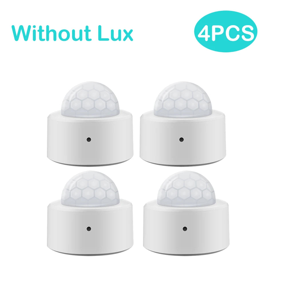 Tuya 2-in-1 ZigBee Mini PIR Motion Detector & Bright Lux Light - Passive Infrared Security Burglar Alarm Sensor