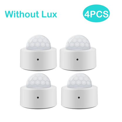 Tuya 2-in-1 ZigBee Mini PIR Motion Detector & Bright Lux Light - Passive Infrared Security Burglar Alarm Sensor