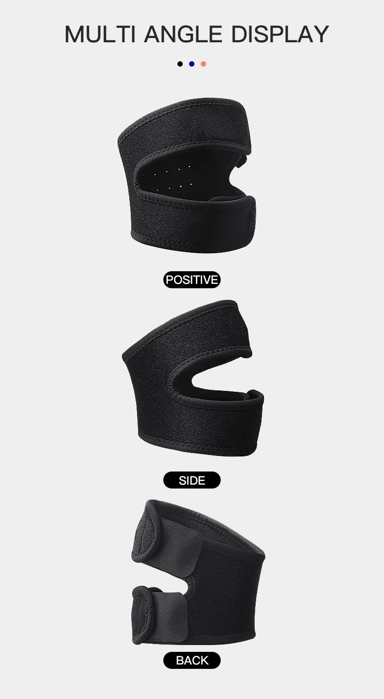 Pressurized Knee Wrap Sleeve — Elastic Support Braces with Pad for Basketball, Tennis & Cycling