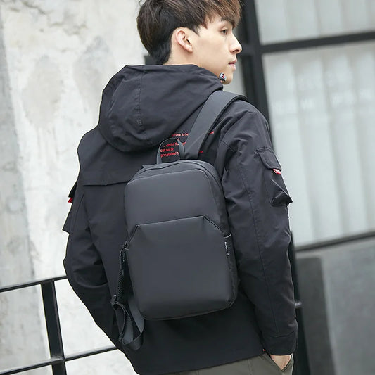 Mini Canvas Men’s Backpack – Black Rucksack, Waterproof School & Travel Bag