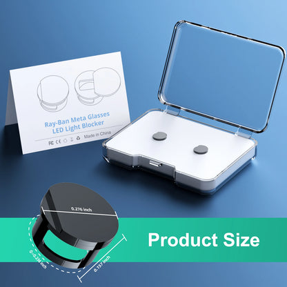 2/4/6PCS LED Light Blocking Covers for Meta Ray-Ban Smart Glasses – Camera Privacy Shield for Wayfarer, Skyler & Headliner