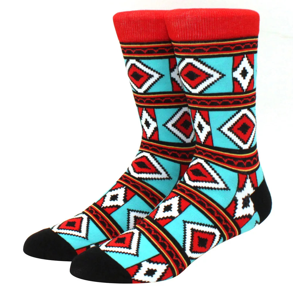 Men’s & Women’s Funny Beer Rainbow Socks – Skateboard Striped Pig Hip Hop Colorful Mid-Rise Casual Crew Cotton Socks, Unisex Fashion Novelty Socks
