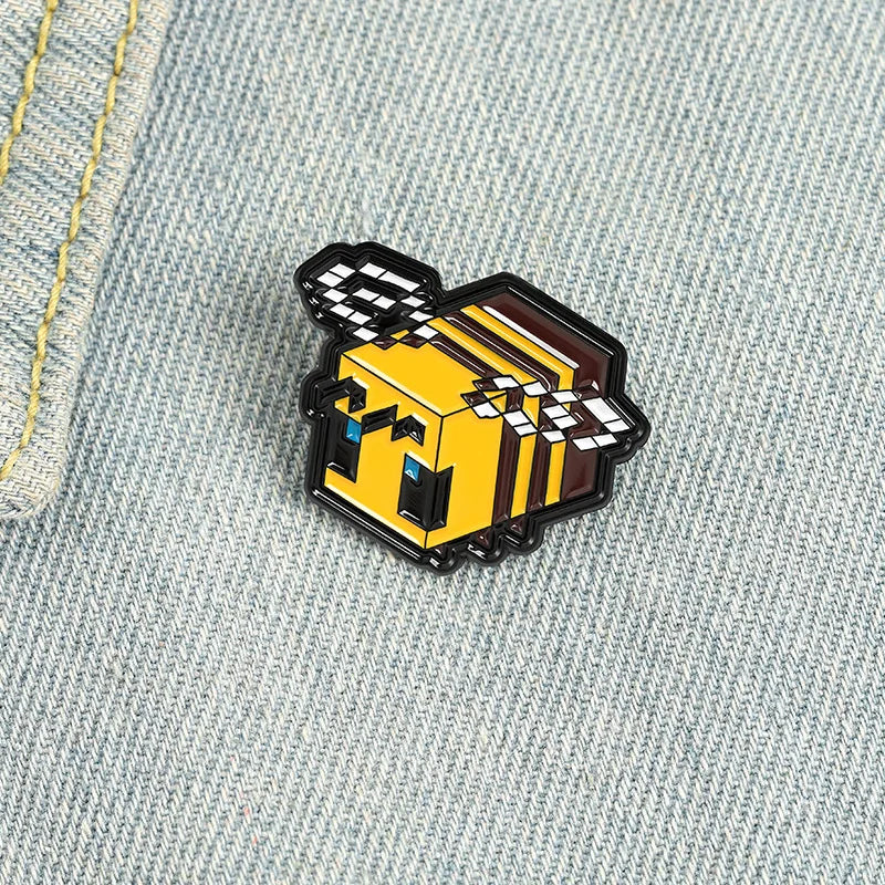 Geometry Bee Brooch – Unique Designer Metal Pin & Badge for Women’s Clothing & Accessories