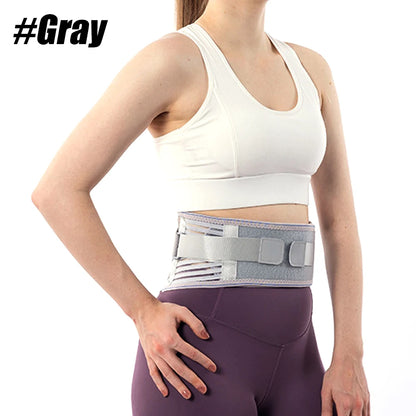 Adjustable Lower Back Brace for Pain Relief – Lumbar Support Belt for Sciatica, Breathable Design with 4 Steel Stays for Stability
