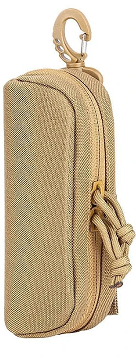 Tactical MOLLE Eyeglass Case - 1000D Nylon Shockproof Protective Sunglasses & Goggles Holder for Outdoor Use