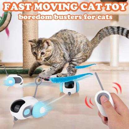 Smart Cat Toy Car – 2-Mode Automatic Remote-Controlled Interactive Toy for Cats & Dogs