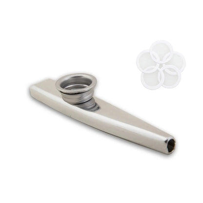 Golden Aluminum Kazoo - Membrane Diaphragm Musical Instrument for Beginners & Performers