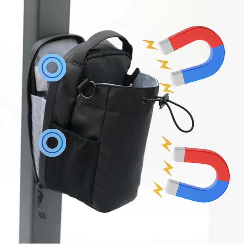 Magnetic Gym Bag – Large Capacity Portable Carrier with Phone Pocket & Water Bottle Pouch, Gym Accessories Organizer