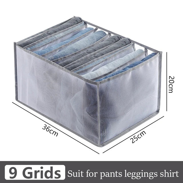 Jeans & Clothing Storage Box – Closet Organizer Drawer System for Pants, Cabinet, and Clothing Organization