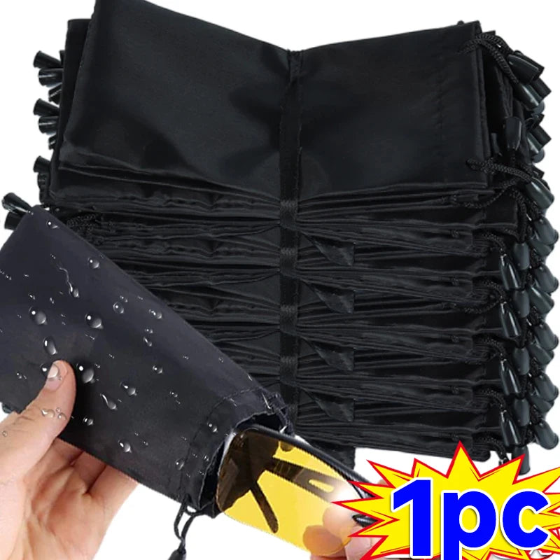 1/100pcs Portable Soft Cloth Sunglasses Bag – Waterproof Microfiber Dust Pouch Eyewear Storage Case